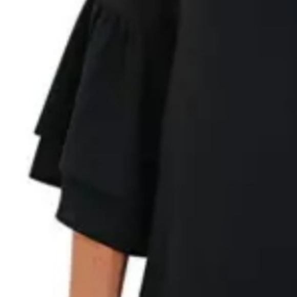 Black Off Shoulder Ruffled Sleeve Dress - Picture 4 of 4